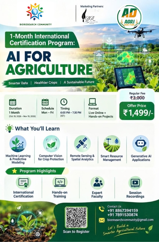 AI for Agriculture Certification Program Poster